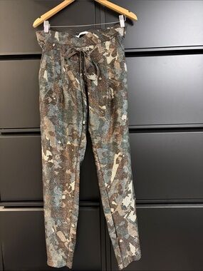 RAFFAELLO ROSSI Black Pants with Logo Waistband Detail